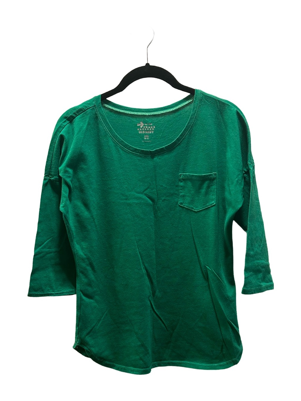 Old Navy Kids Green 3/4 Sleeve Pocket Tee
